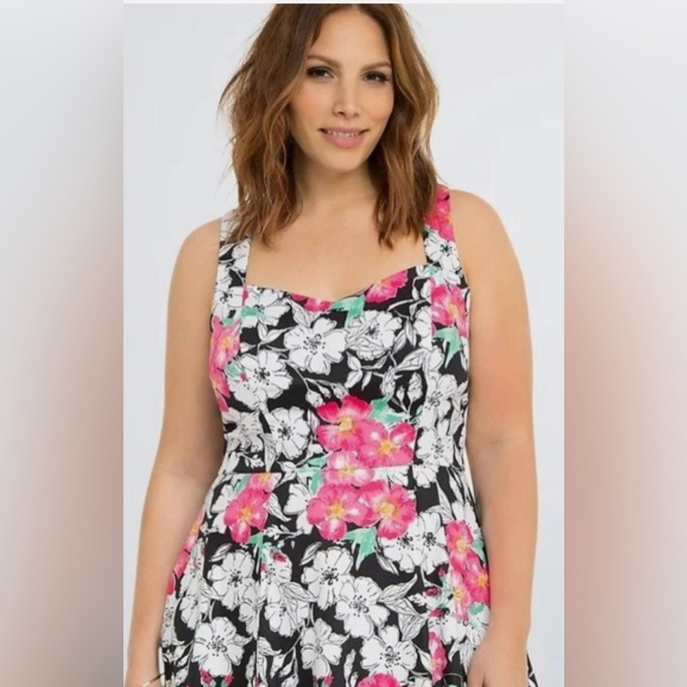 Torrid Floral Cutout dress